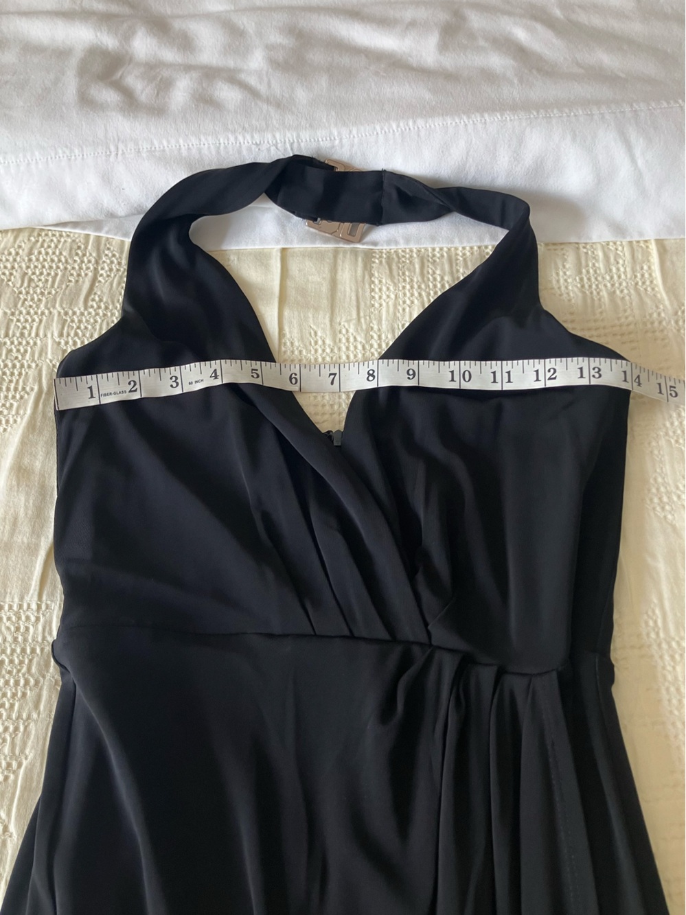 WHBM Black Halter Sleek Maxi Dress Size 6 - Picture 7 of 15
